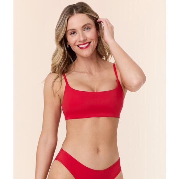 Andie Swim The Maui Top in Cherry Red S NWT - Picture 2 of 5